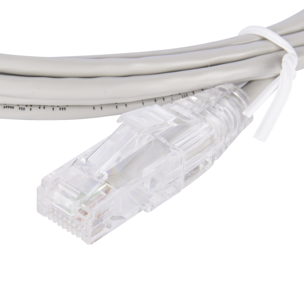 Cable de Parcheo Slim UTP Cat6 - 2 m Gris Diámetro Reducido (28 AWG)