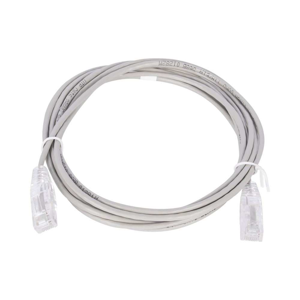 Cable de Parcheo Slim UTP Cat6 - 2 m Gris Diámetro Reducido (28 AWG)