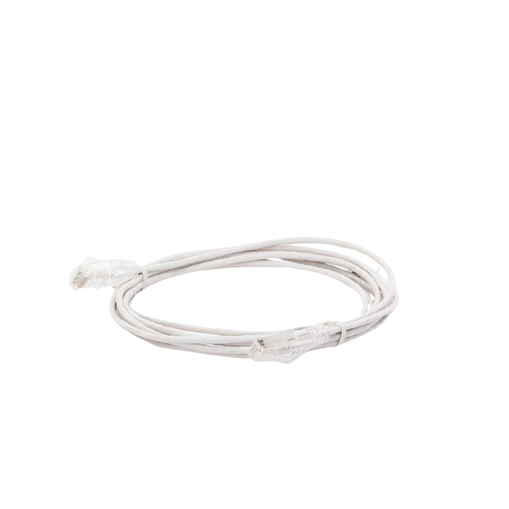 Cable de Parcheo Slim UTP Cat6 - 3 m Blanco Diámetro Reducido (28 AWG)