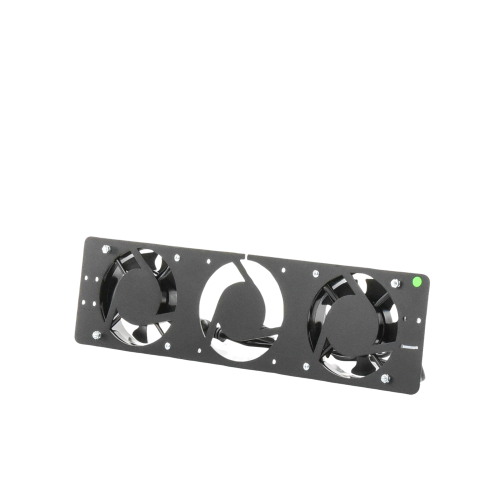 Kit de 2 Ventiladores 110 Vca (12 x 12 cm) con Clavija para Gabinete de Piso.