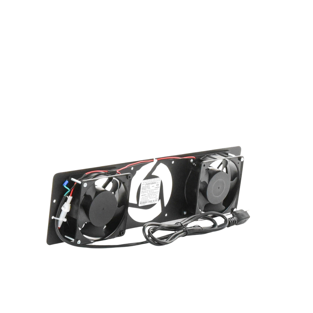 Kit de 2 Ventiladores 110 Vca (12 x 12 cm) con Clavija para Gabinete de Piso.