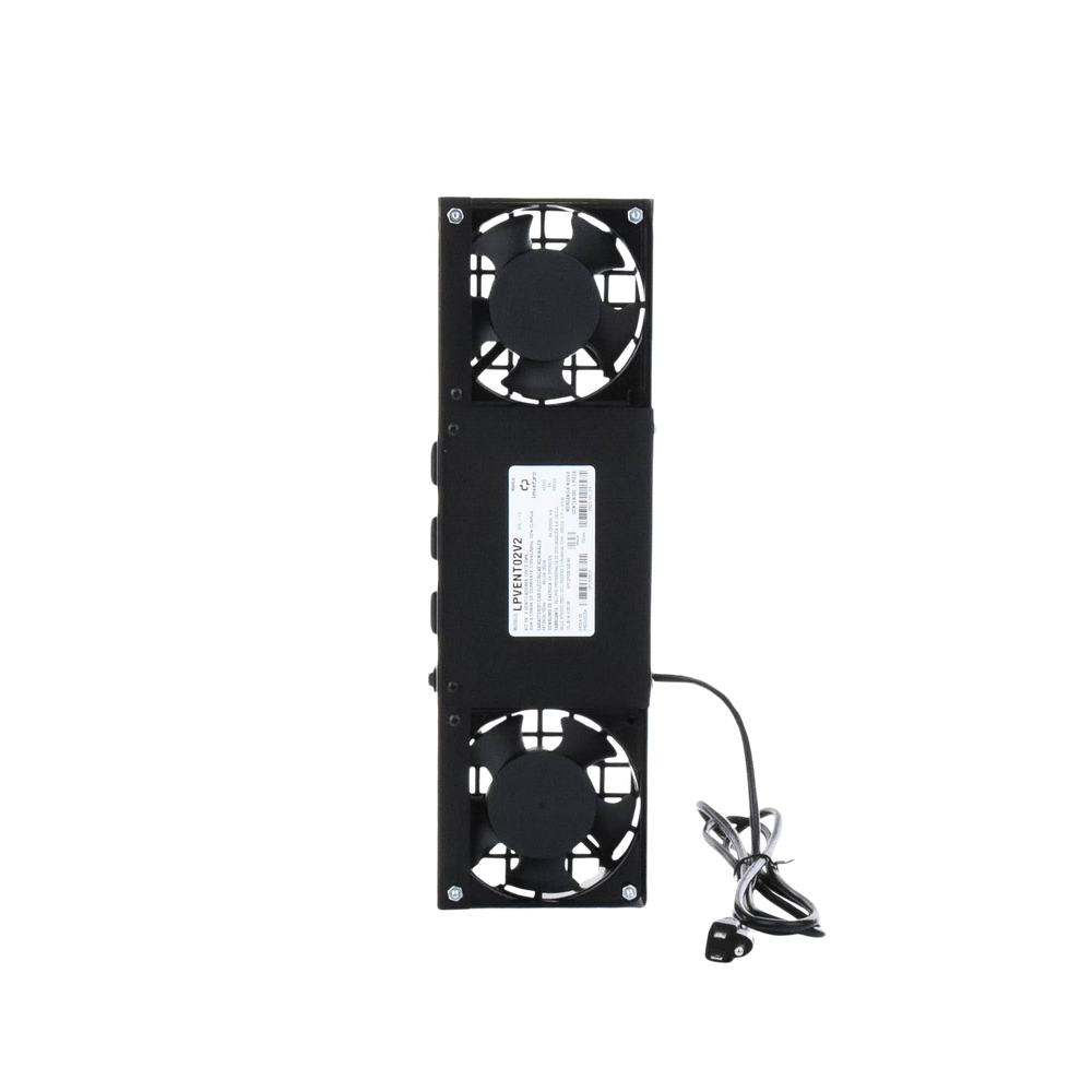 Kit de 2 Ventiladores (12 x 12 cm) con 3 Tomas de Corriente 110 Vca/50 Hz con Clavija.