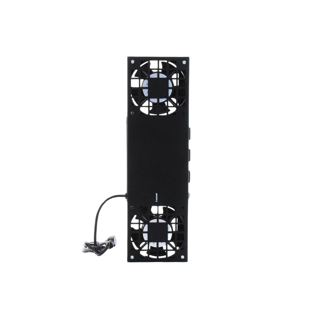 Kit de 2 Ventiladores (12 x 12 cm) con 3 Tomas de Corriente 110 Vca/50 Hz con Clavija.