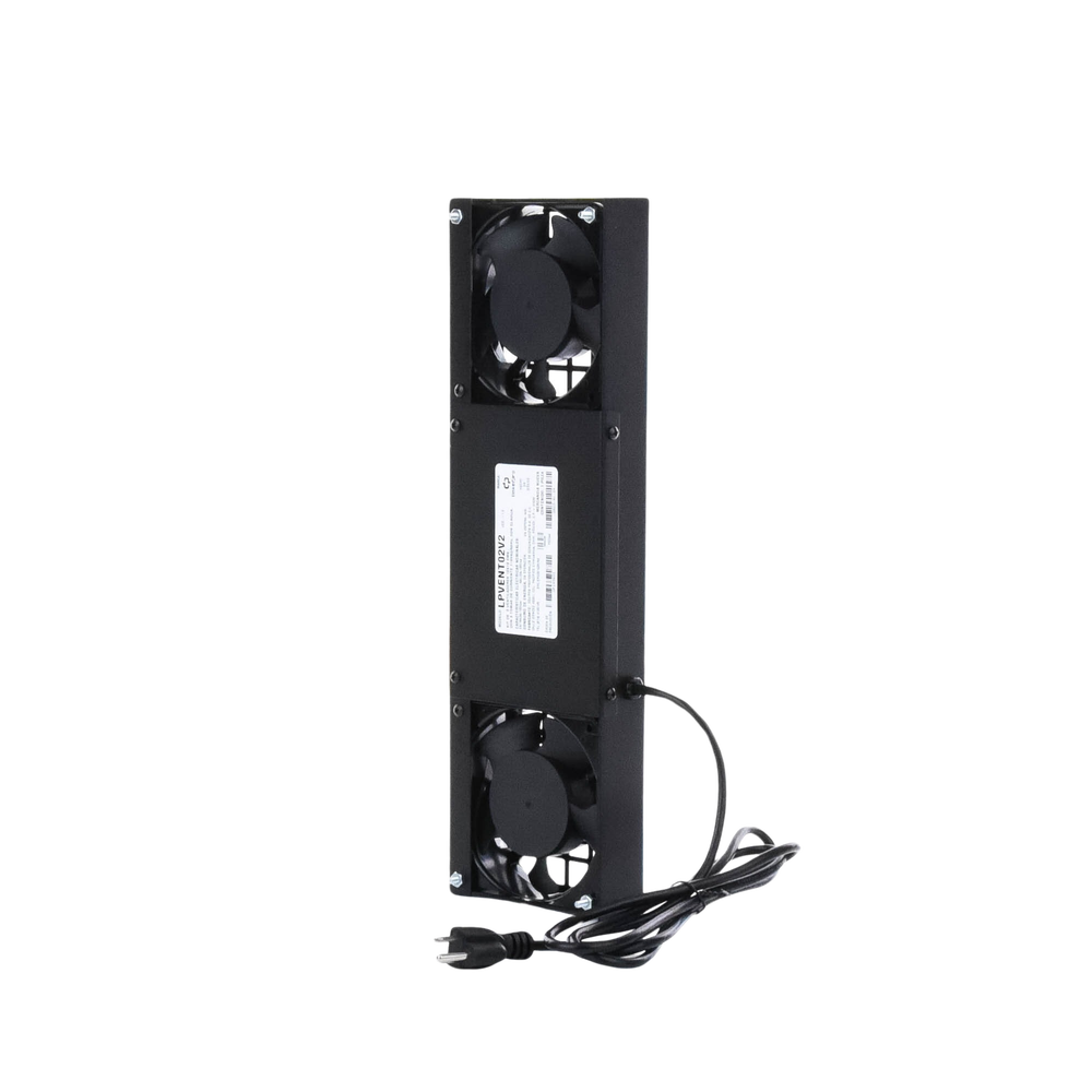 Kit de 2 Ventiladores (12 x 12 cm) con 3 Tomas de Corriente 110 Vca/50 Hz con Clavija.