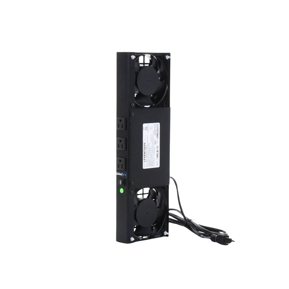 Kit de 2 Ventiladores (12 x 12 cm) con 3 Tomas de Corriente 110 Vca/50 Hz con Clavija.