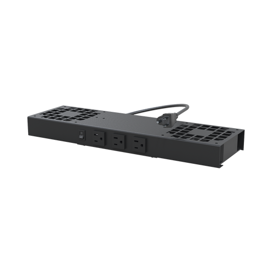 Kit de 2 Ventiladores (12 x 12 cm) con 3 Tomas de Corriente 110 Vca/50 Hz con Clavija.