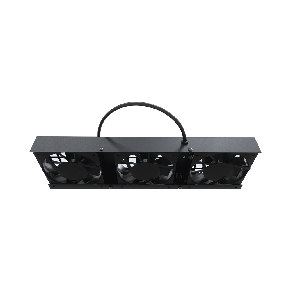 Kit of 3 110 Vac Fans (12 x 12 cm) with Plug for Floor Cabinet.