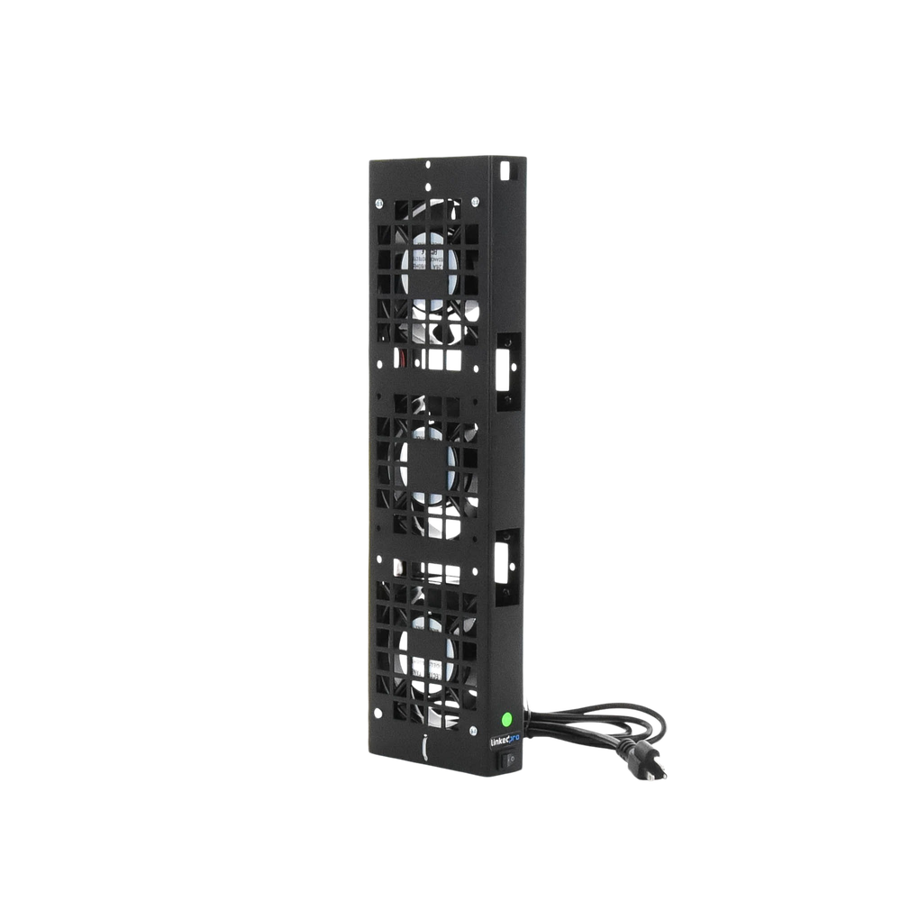 Kit of 3 110 Vac Fans (12 x 12 cm) with Plug for Floor Cabinet.