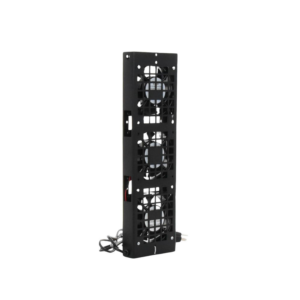 Kit of 3 110 Vac Fans (12 x 12 cm) with Plug for Floor Cabinet.