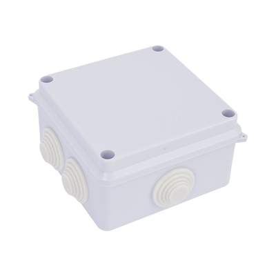 Caja de Conexiones Impermeable IP65, 7 Entradas, Dimensiones 100 x 100 x 70 mm, para Instalaciones Industriales, Comerci