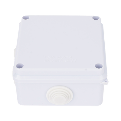 Caja de Conexiones Impermeable IP65, 7 Entradas, Dimensiones 100 x 100 x 70 mm, para Instalaciones Industriales, Comerci