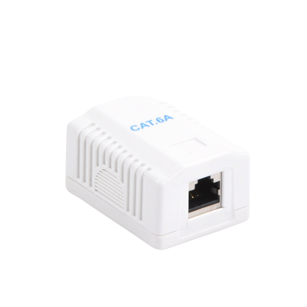Caja de pared con 1 puerto, incluye 1 jack STP Cat6A