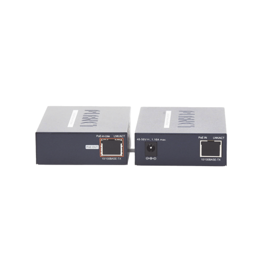 Kit Transmisor y Receptor PoE de Largo Alcance sobre Coaxial hasta 1km