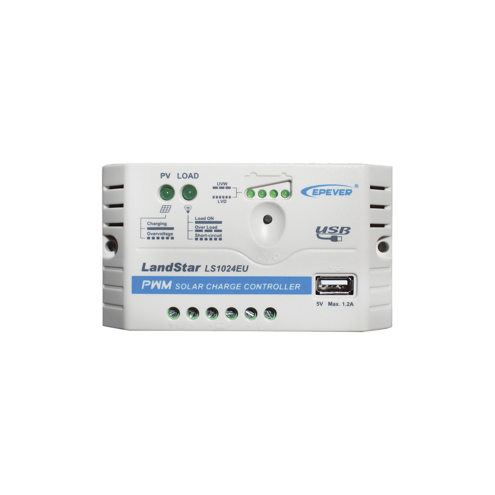Controlador Solar PWM 12/24 V 10 A, Salida USB