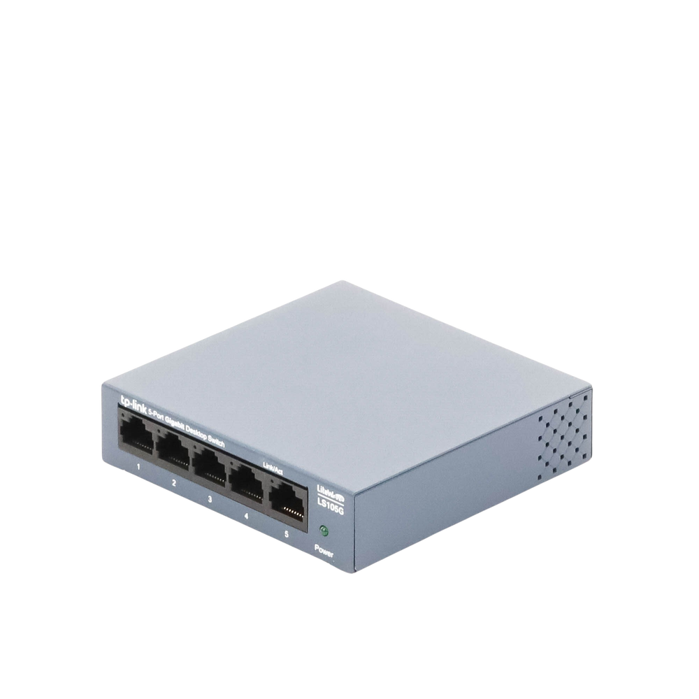 Switch de escritorio Gigabit de 5 puertos 10/100/1000Mbps, carcasa metálica