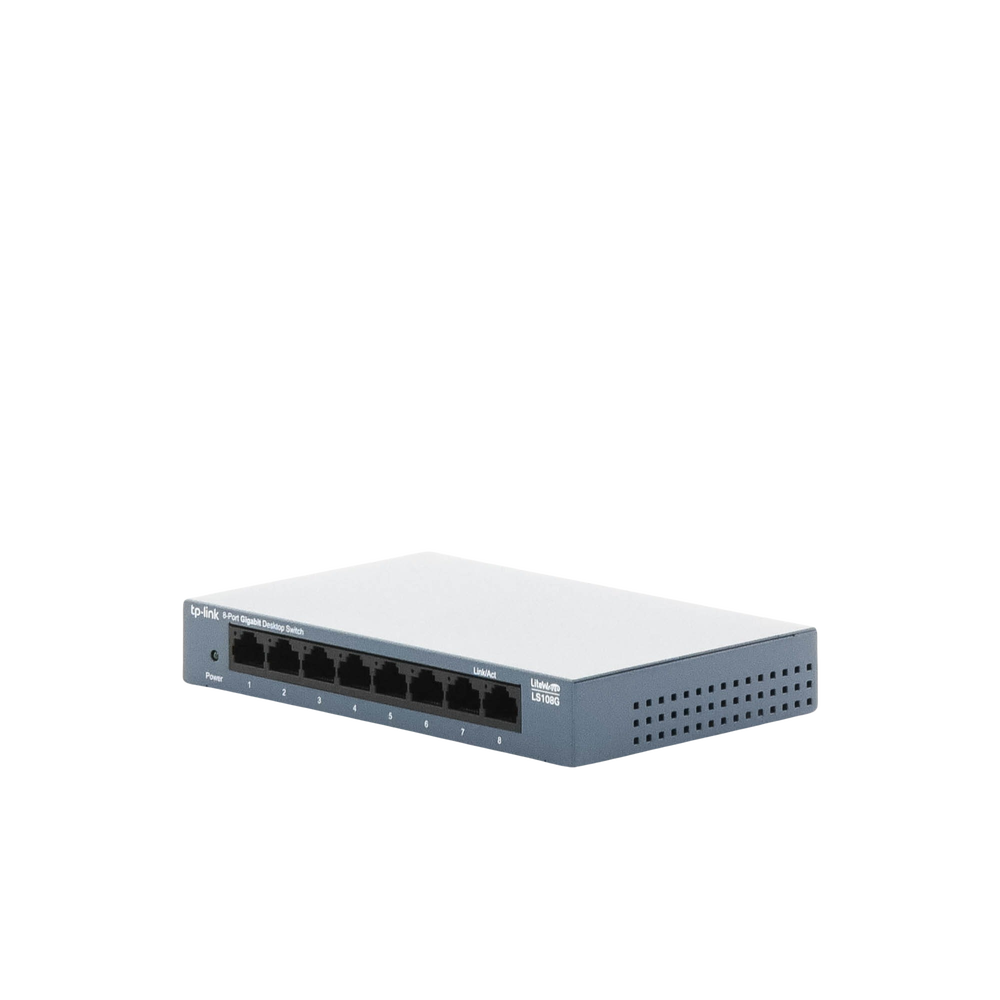 8-Port 10/100/1000Mbps Gigabit Desktop Switch, Metal Housing