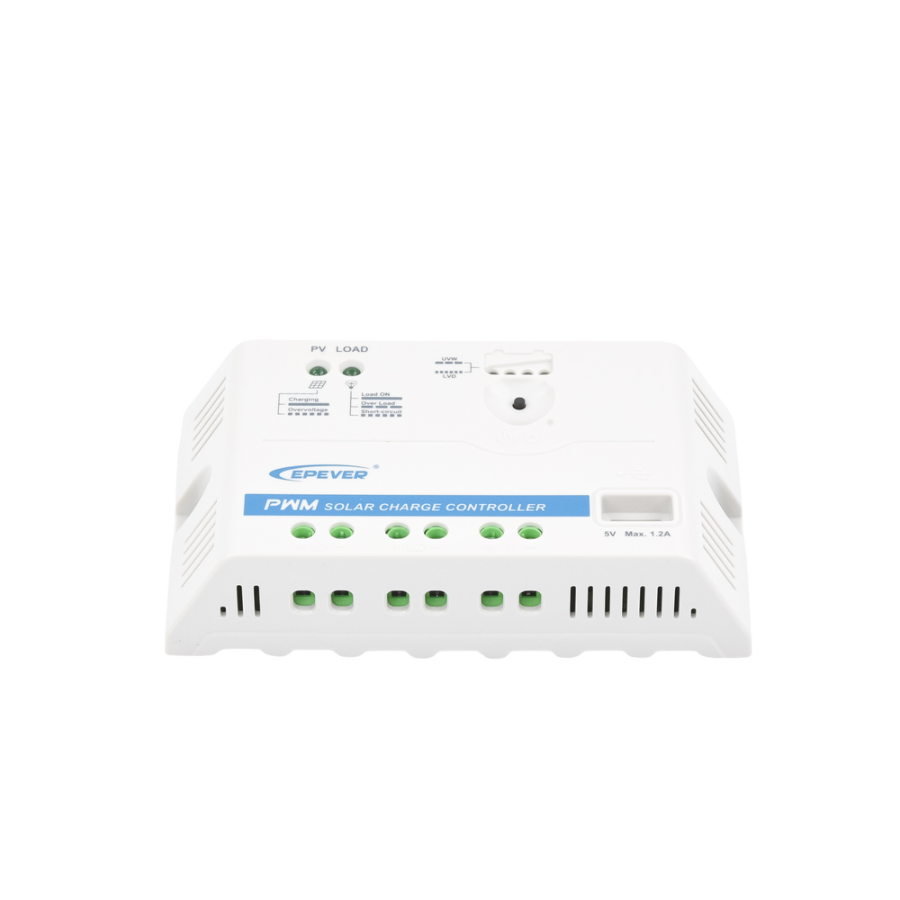 Controlador Solar PWM 12/24 V 20 A, Salida USB