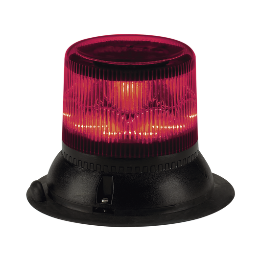 Baliza de LED rojo doble nivel, compacta, discreta, lente color rojo de montaje magnético
