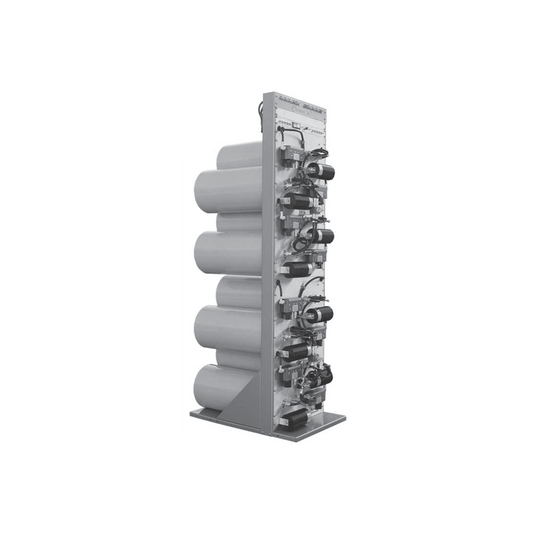 Combinador en Rack 24", 400-512 MHz, 10Can.(10"Dia.) 250 KHz Tx-Tx, Monitor/Pot. 150 Watt, N Hembras.
