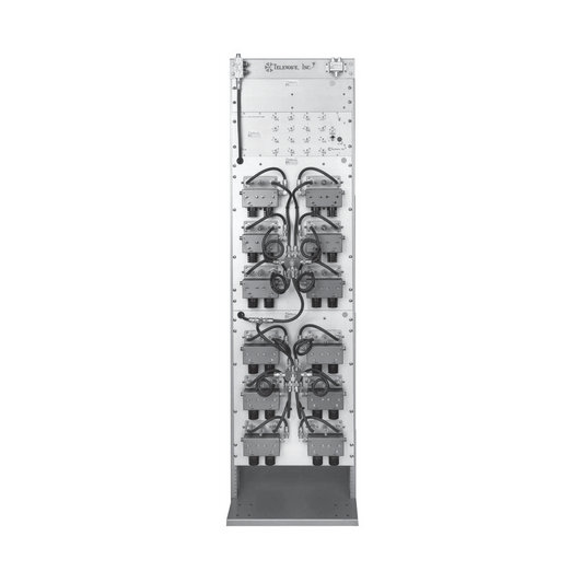 Combinador en Panel para Rack 19" 300-400 MHz, 8 Canales (7"Diam.) 250 kHz Sep, 100/150 Watt, N Hembras.