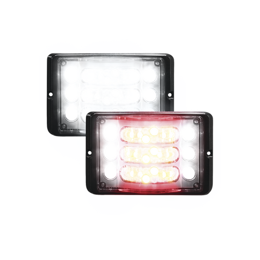 Luz direccional de 3 niveles rojo/claro