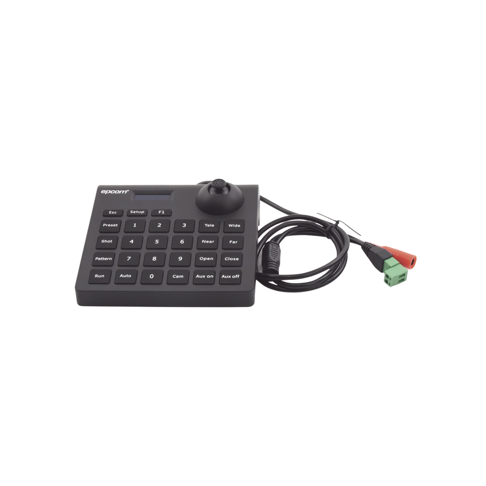 Mini Teclado controlador PTZ con pantalla LCD y joystick altamente resistente