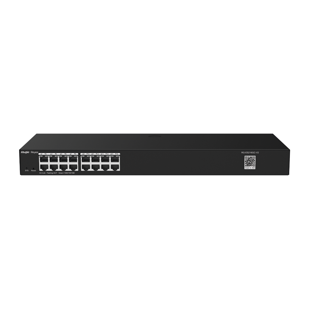 Switch Inteligente de Acero Montable en Rack de 16 Puertos Gigabit, Gestionable en la Nube, sin PoE