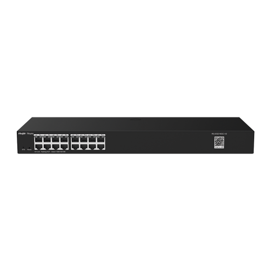 Switch Inteligente de Acero Montable en Rack de 16 Puertos Gigabit, Gestionable en la Nube, sin PoE