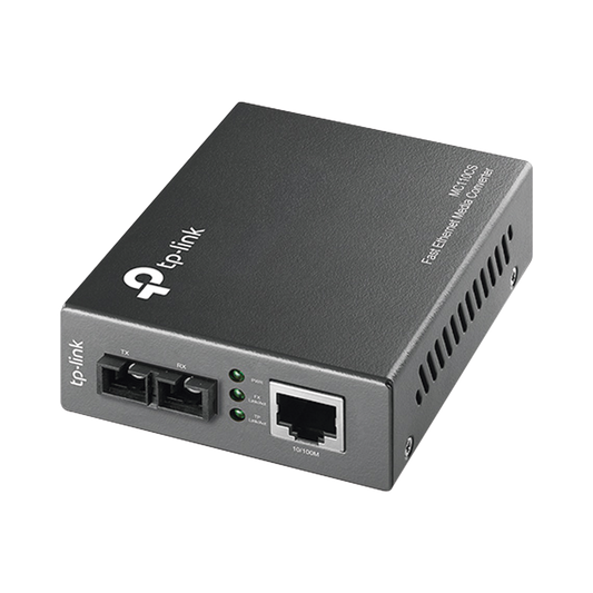 Convertidor Multimedia Mono-modo, 1 puerto RJ45 10/100 Mbps, conector de fibra SC, hasta 20 km