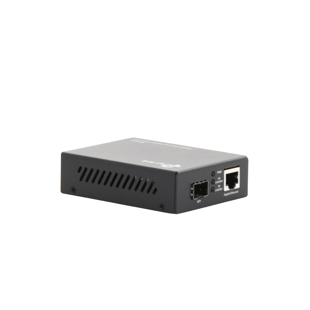 Convertidor Multimedia SFP Gigabit, 1 Puerto RJ45 1000 Mbps, 1 Puerto SFP, en fibra multimodo o fibra monomodo
