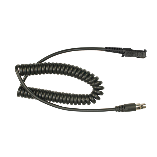 Cable resistente al fuego (UL-914), para auricular HDS-EMB con atenuación de ruido para radios Motorola MOTOTRBO™ SLIM DP2400, DP2600, XPR3300, XPR3500, DP3441.