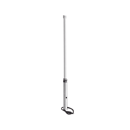 Antena Base UHF, Fibra de Vidrio, Rango de Frecuencia 450 - 460 MHz.