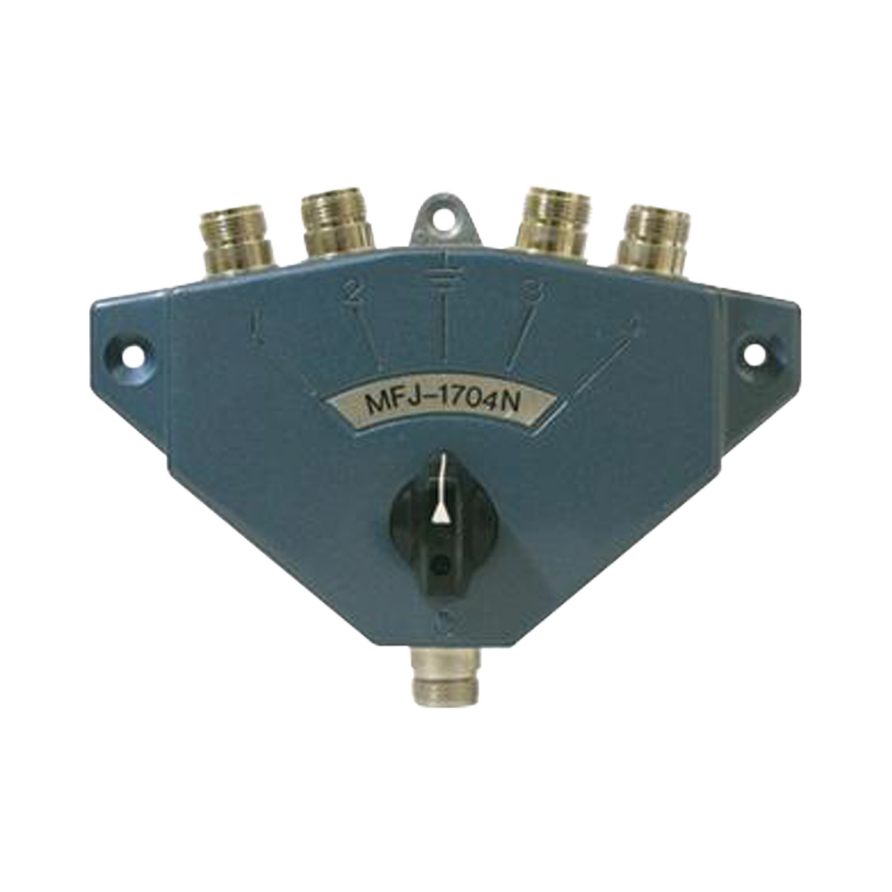 Switch Coaxial de Servicio Pesado para 4 Antenas, N Hembras
