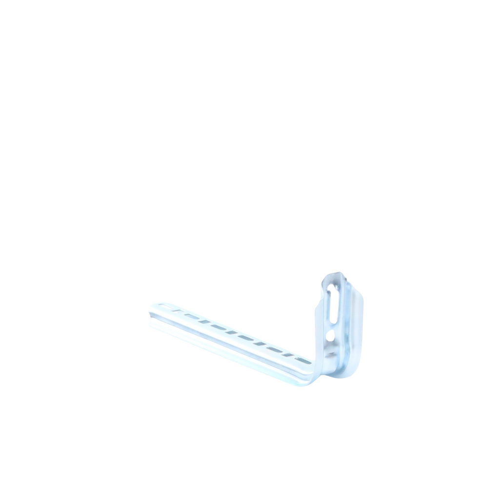 Ménsula omega tipo L inteligente, 310 mm de ancho, con acabado Electro Zinc