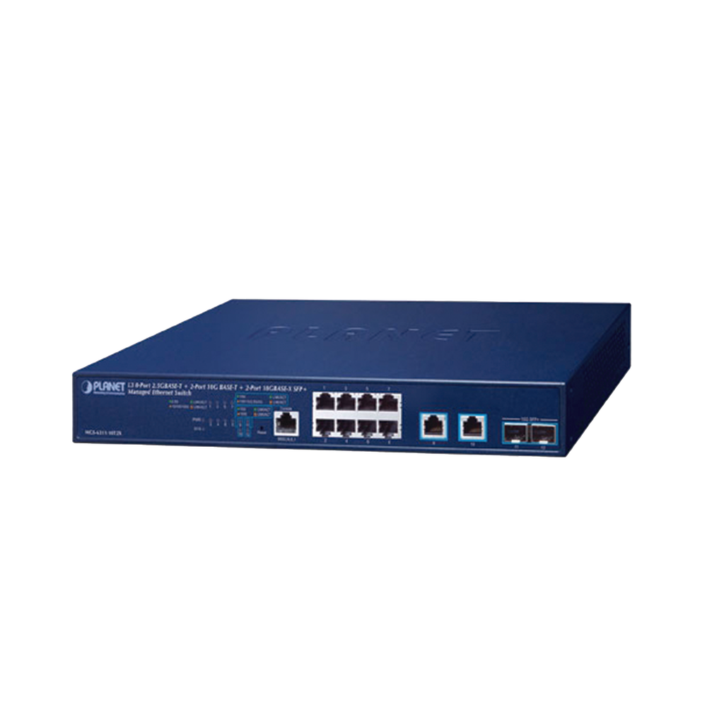 Switch Administrable Capa 3, 8 Puertos de 2.5G BASE-T, 2 Puerrtos de 10 G BASE-T, 2 Puertos SFP de 10 G 