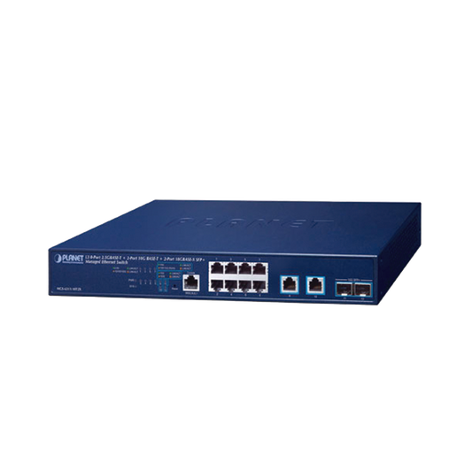 Switch Administrable Capa 3, 8 Puertos de 2.5G BASE-T, 2 Puerrtos de 10 G BASE-T, 2 Puertos SFP de 10 G 