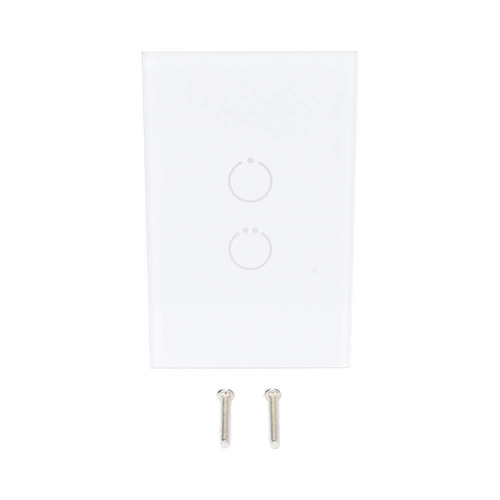 ZWAVE INTERRUPTOR DE PANEL TÁCTIL 2 BOTONES NO CABLE NEUTRO