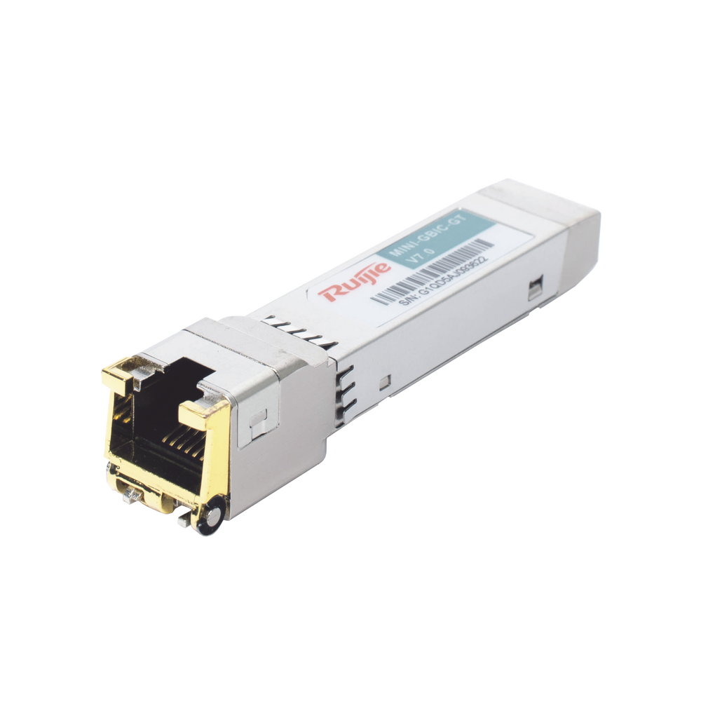 Módulo Transceptor Mini-GBIC-GT 1000BASE-T SFP a Cobre RJ45 para 100 Metros