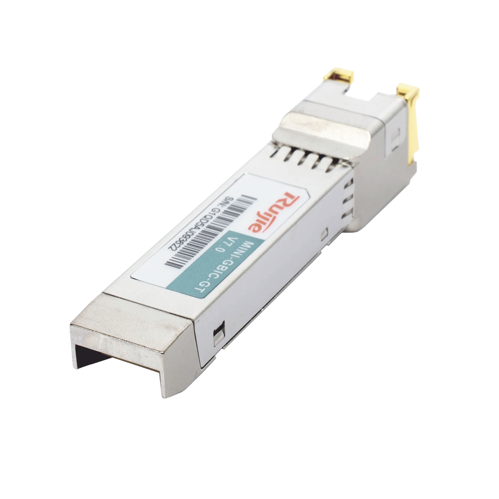 Módulo Transceptor Mini-GBIC-GT 1000BASE-T SFP a Cobre RJ45 para 100 Metros