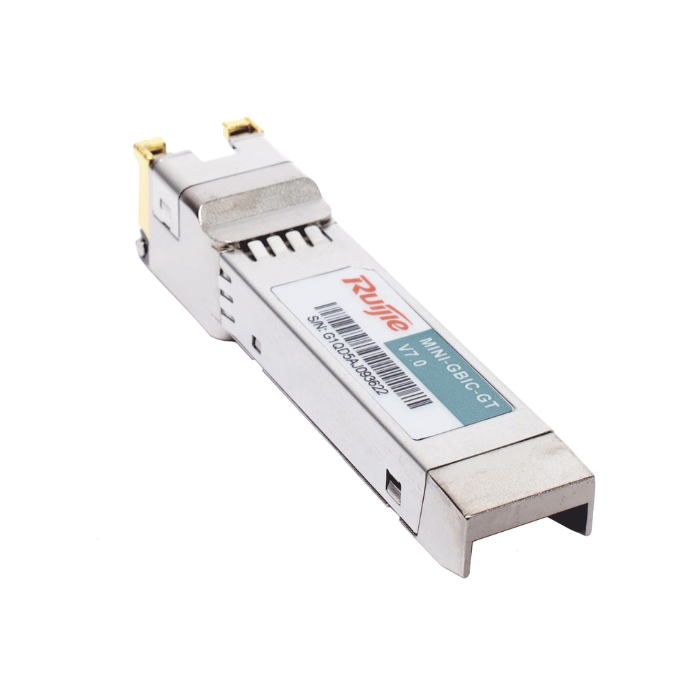 Módulo Transceptor Mini-GBIC-GT 1000BASE-T SFP a Cobre RJ45 para 100 Metros