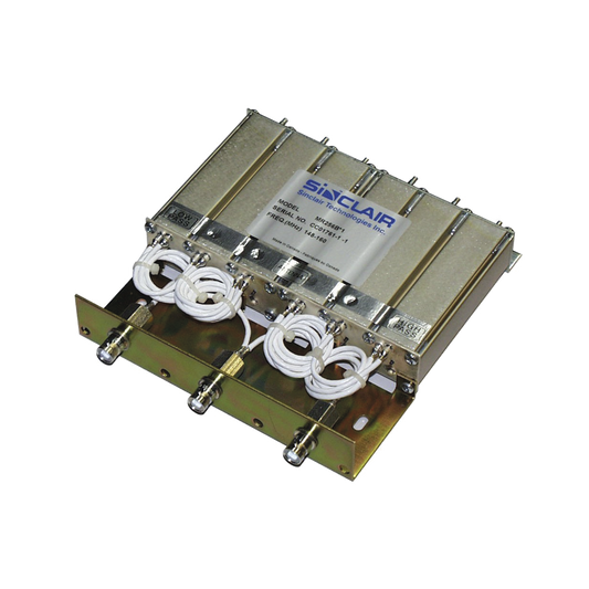 Duplexer Móvil Rechazo de Banda, 155-174 MHz, 6 Cavidades, 15-18 MHz de Separación, 50 Watt, BNC Hembras.