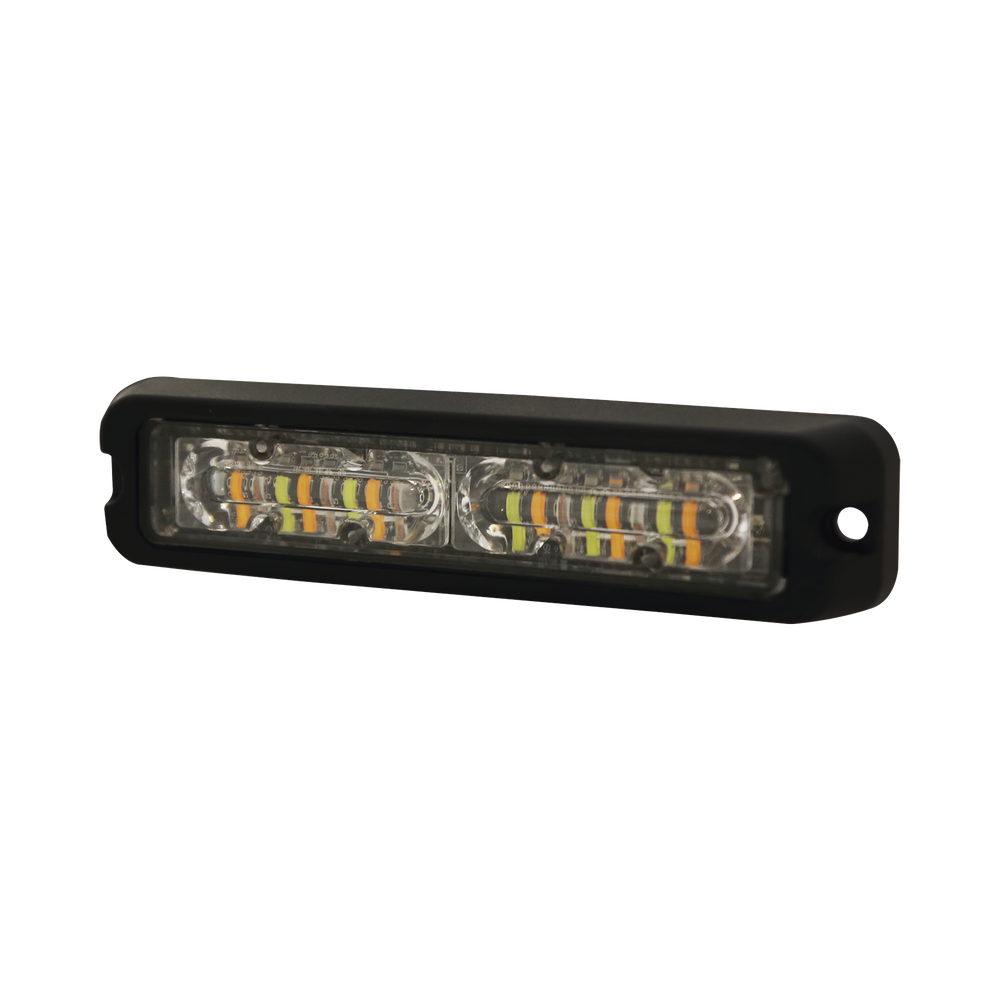 Luz Perimetral de advertencia de 18 LEDs en color rojo/azul/claro reflector interno TIR (tecnología óptica lineal)
