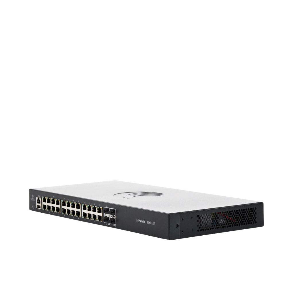 Switch cnMatrix EX1028  de 24 puertos Gigabit Ethernet y 4 SFP, Capa 2,  gestión en la nube