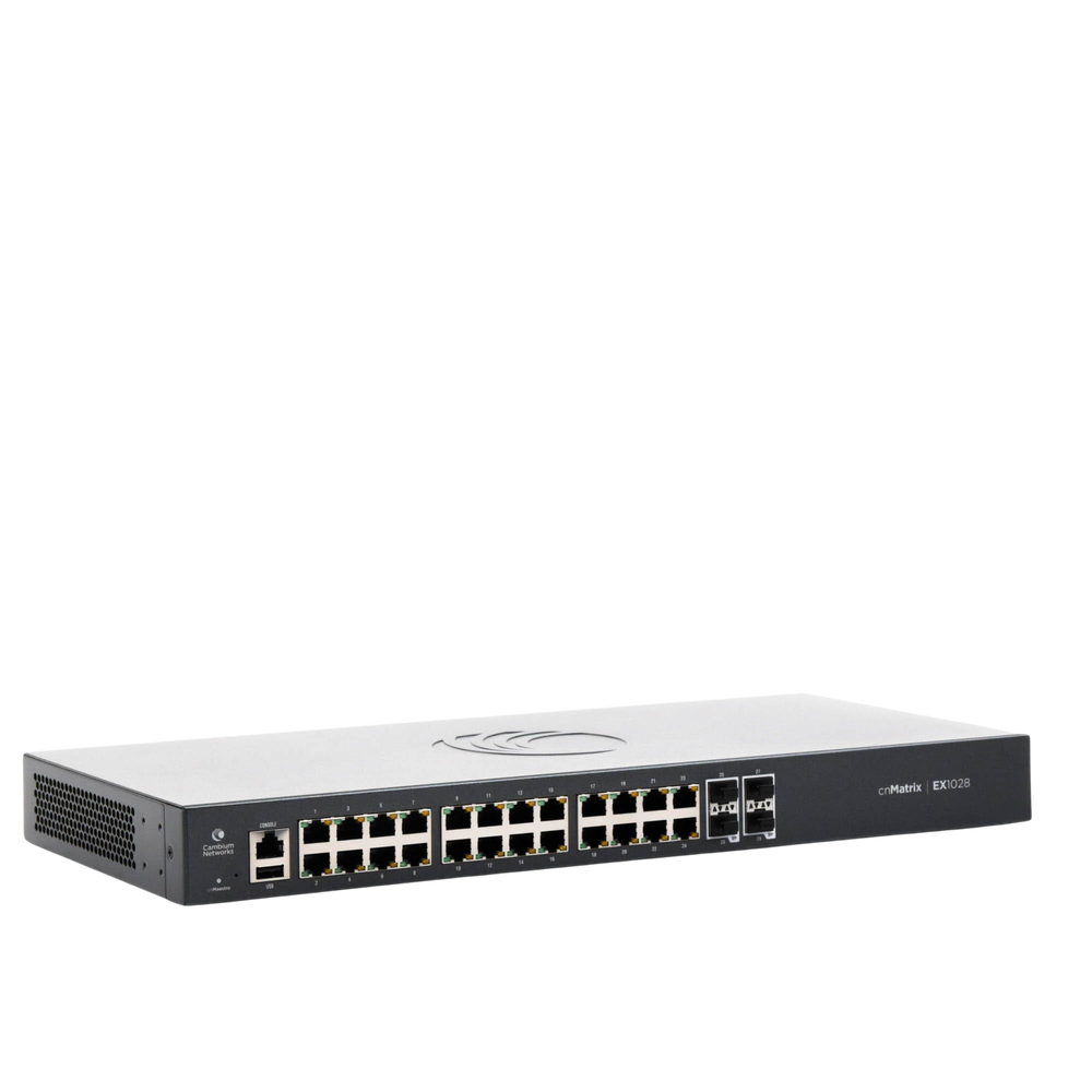 Switch cnMatrix EX1028  de 24 puertos Gigabit Ethernet y 4 SFP, Capa 2,  gestión en la nube