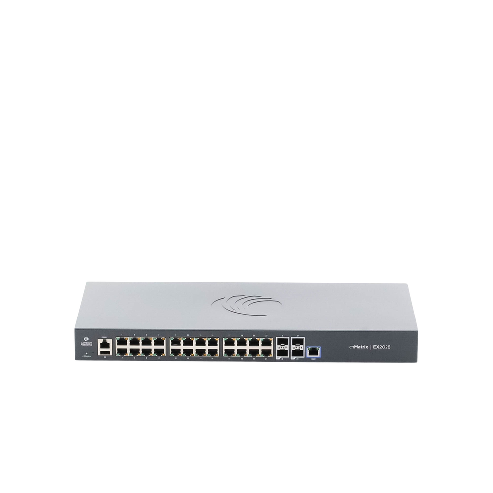 Switch cnMatrix EX2028 capa 3 de 28 puertos (24 Ethernet Gigabit, 4 SFP+) administración desde la Nube (MX-EX2028XXA-U)