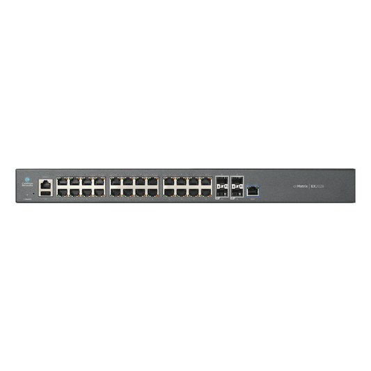 Switch cnMatrix EX2028 capa 3 de 28 puertos (24 Ethernet Gigabit, 4 SFP+) administración desde la Nube (MX-EX2028XXA-U)