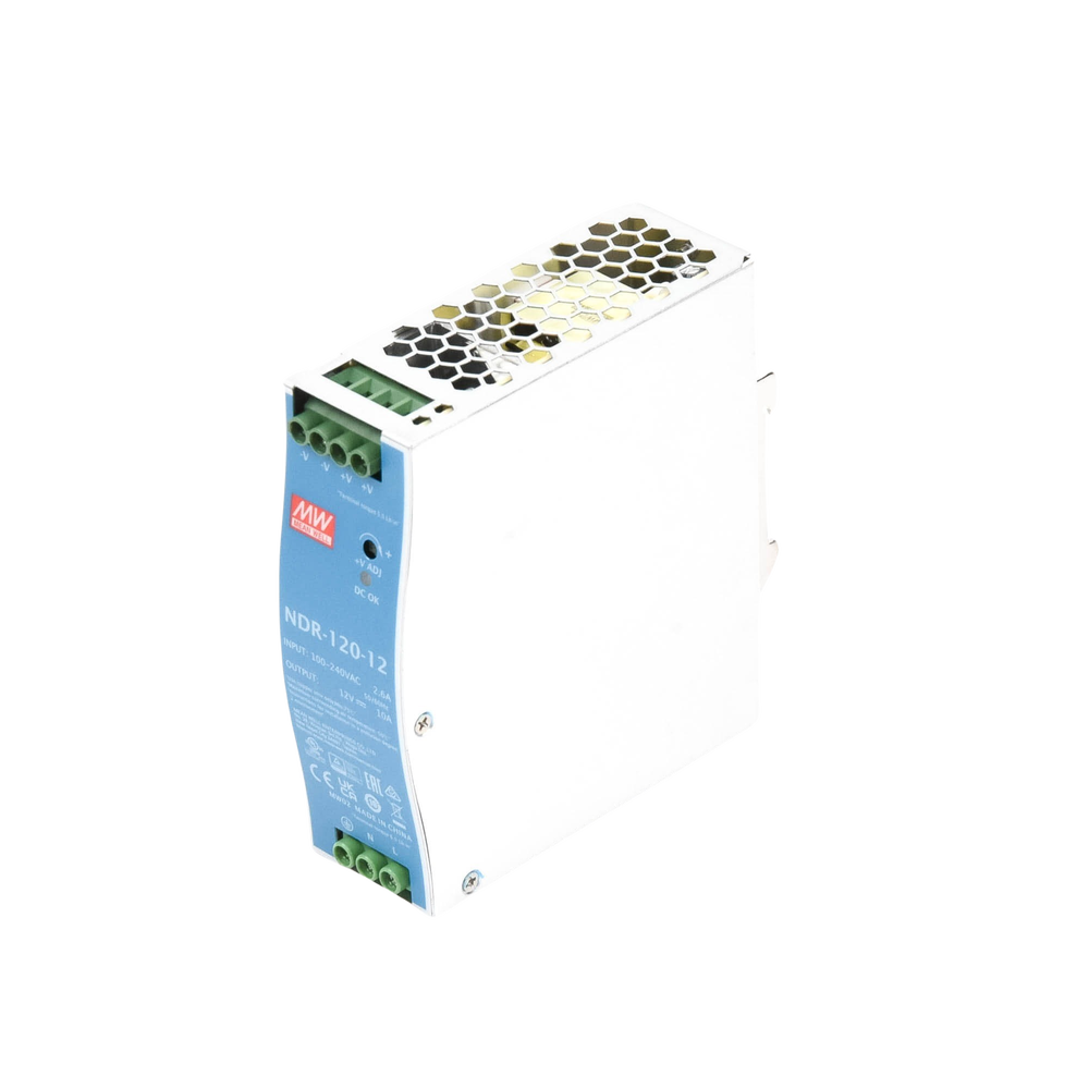 120W industrial power supply, 12VDC output, 90~264VAC input, for DIN rail mounting,
