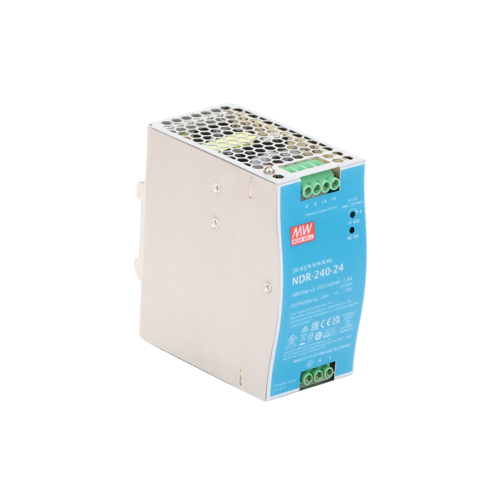 240W Industrial Power Supply, 24Vdc output, 10A, for Din Rail mounting