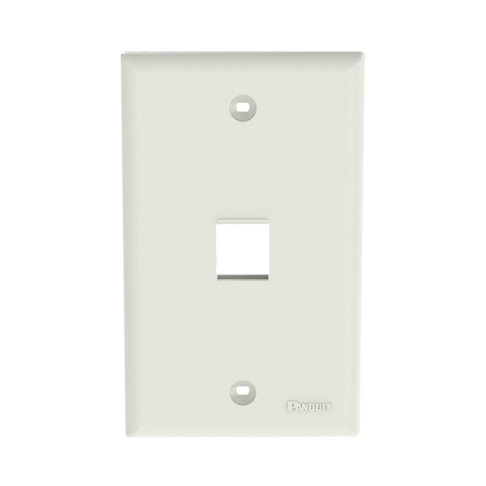 Placa de Pared Vertical, Salida Para 1 Puerto Keystone, Color Blanco Mate