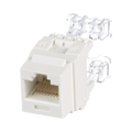 Conector Jack Estilo 110 (de Impacto), Tipo Keystone, Categoría 6, de 8 posiciones y 8 cables, Color Blanco mate